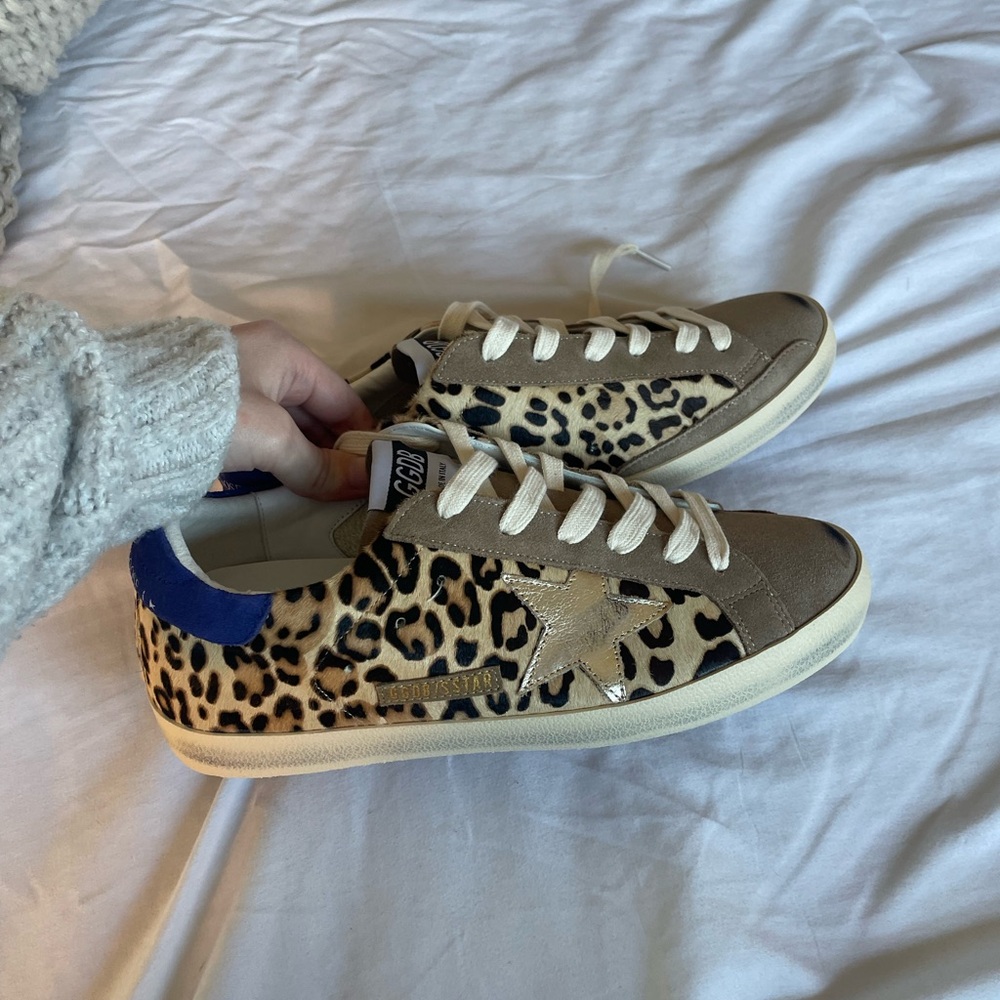 Golden Goose Leopard Print Sneakers